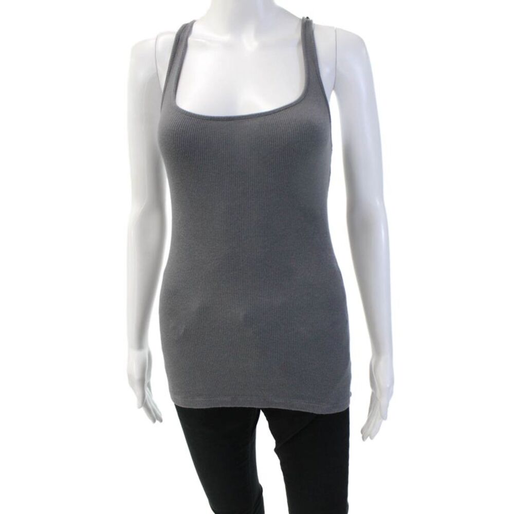Eloise Women Basic Camisole Square Neck Gray Sleeveless Size S